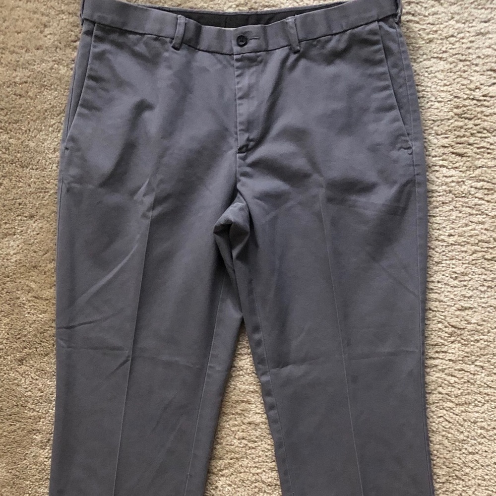 JM Haggar Men’s Charcoal Khaki Pants